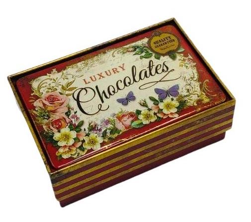 Nostalgia Chocolate Tin Red - Coffee and Tea Lovers