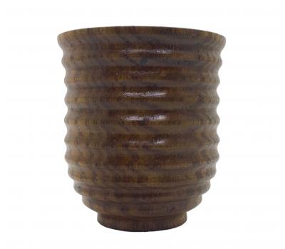 image of Mate Gourd Calabas -  Wooden Ribbed