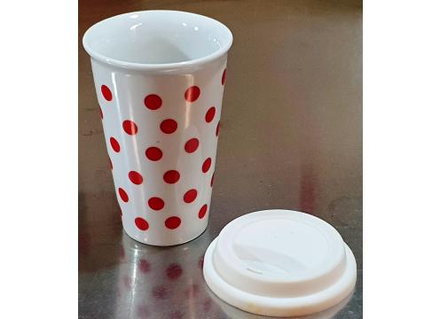 gallery image of White & Red Dot go Mug