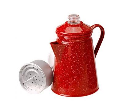 image of Viva Coffee Pot - Enamel Red