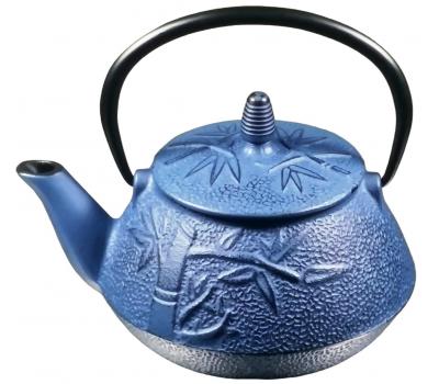 image of Cast Iron Teapot - Bamboo Blue