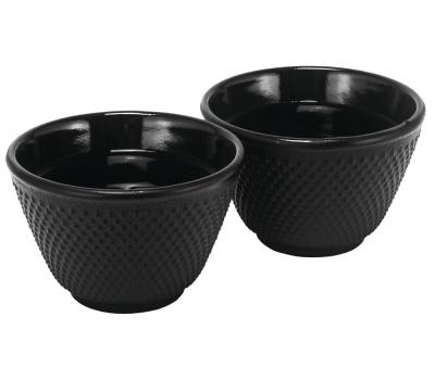 image of Cast Iron Cups Black Hob nail Set of 2