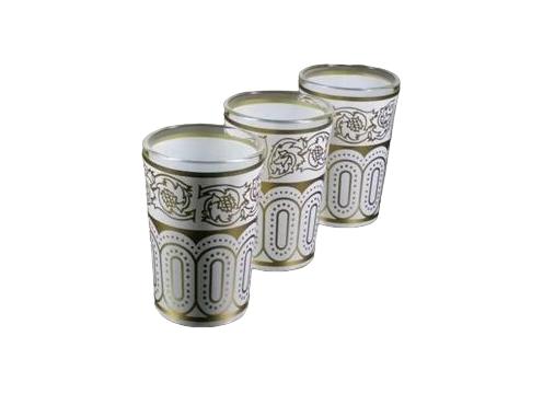 product image for Moroccan Glass - White & Gold Sofi