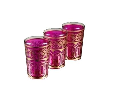 image of Moroccan Glass - Pink & Gold Soso