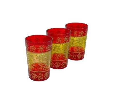 image of Moroccan Glass - Red & Gold