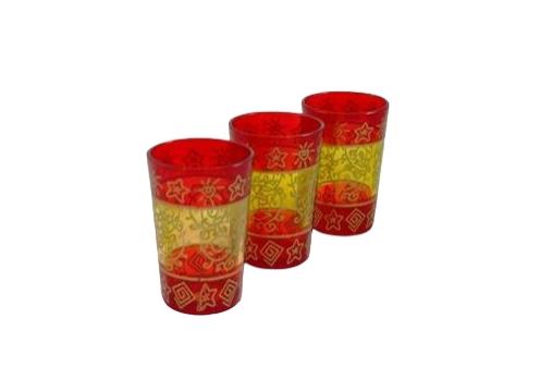 product image for Moroccan Glass - Red & Gold