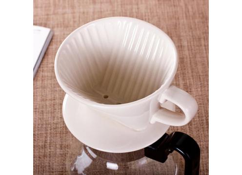 gallery image of Pour Over - Wedge Dripper cup Ceramic White