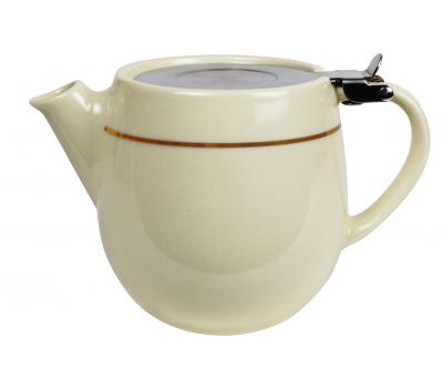 image of The Standard Teapot - Cream & Gold Band 