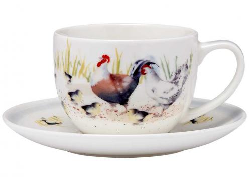 product image for Ashdene Country Chickens Cup & Saucer