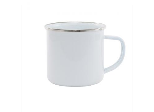 product image for Enamel Mug - White with Gold rim