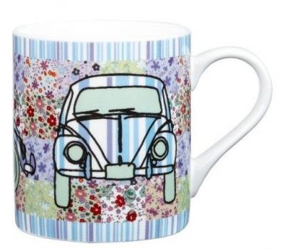 image of Queens Couture Flower Power Blue Earth Mug
