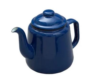 image of Enamel Tea or Coffee pot Navy Blue