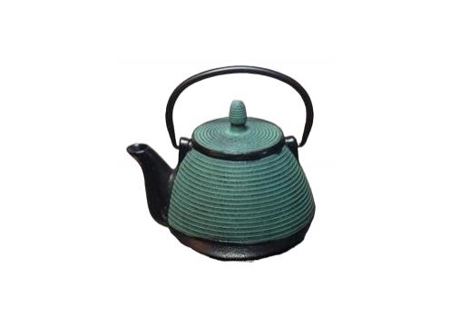 product image for Cast Iron Teapot Rock Black & Green