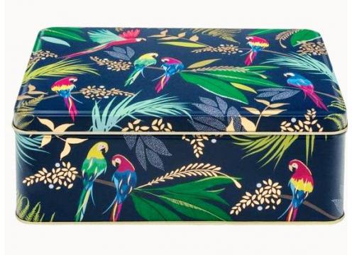 product image for Bakery Tin -  Parrots Rectangle 