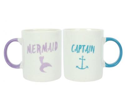 image of Captain & Mermaid Mug Set