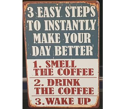 image of Funny Coffee Sign - Three Easy Steps 