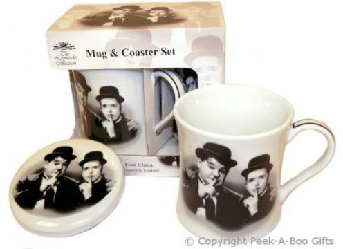 gallery image of Icons long Mug & Coaster - Laurel & Hardy