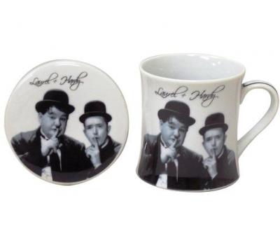 image of Icons long Mug & Coaster - Laurel & Hardy