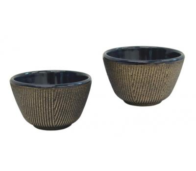 image of Cast Iron Cups Strip Set of 2