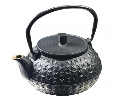 image of Cast Iron Teapot- Black Daimond