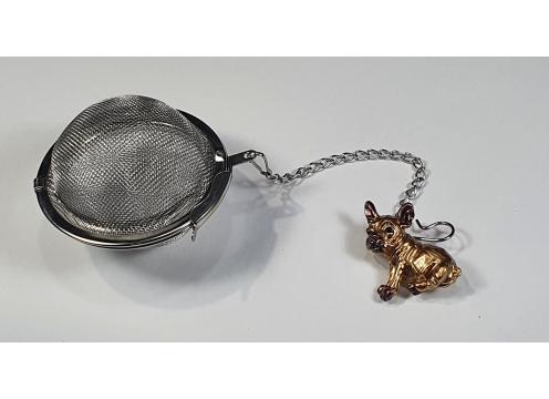 gallery image of Tea Ball Infuser - Golden Pug Brooch