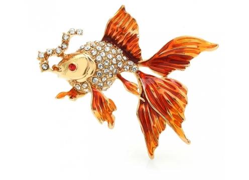 gallery image of Tea Ball Infuser - Gold fish Orange