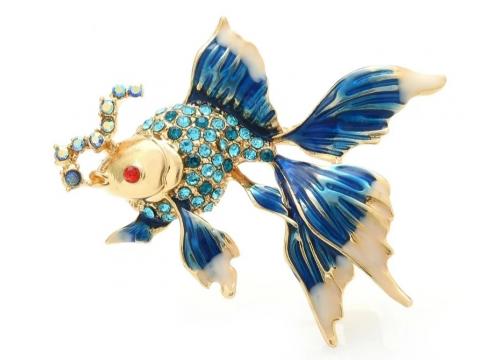 gallery image of Tea Ball Infuser - Gold fish Blue