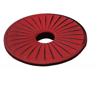 image of Cast Iron Trivet Moon Red