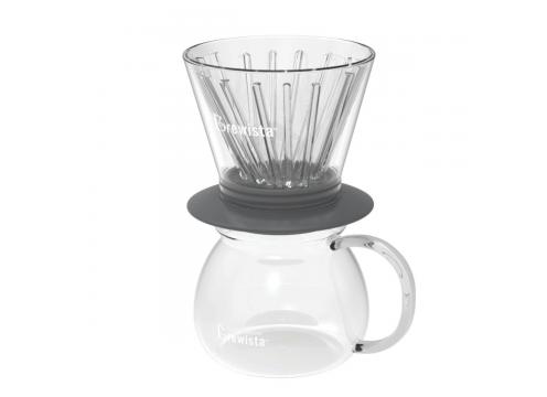 gallery image of Brewista Flat V Cone Glass Dripper - Double wall