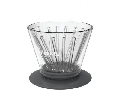 image of Brewista Flat V Cone Glass Dripper - Double wall