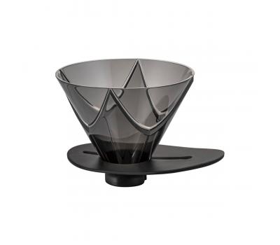image of Hario V60 One Pour Dripper MUGEN, Clear Black