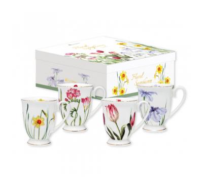 image of Ashdene Floral Symphony Assorted 4 Piece Mug Set