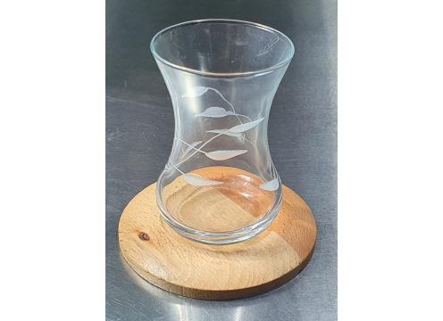 gallery image of Vadi - Turkish Tea Glass & wooden Saucer