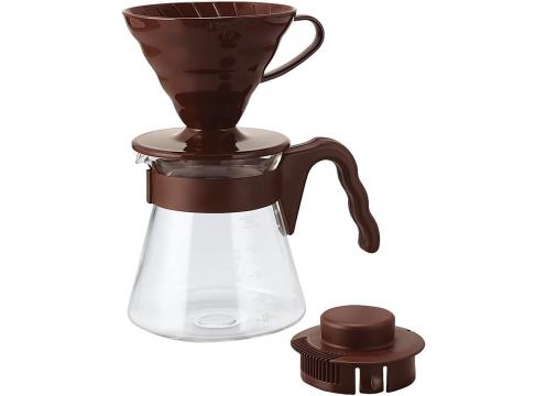 gallery image of Hario V60 Pour Over Server Set - Brown