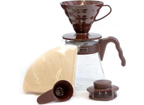 product image for Hario V60 Pour Over Server Set - Brown