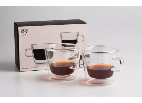 product image for Samadoyo Double Wall Glass Cup Set 180 ml