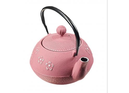gallery image of Cast Iron Teapot - Pink Daisy