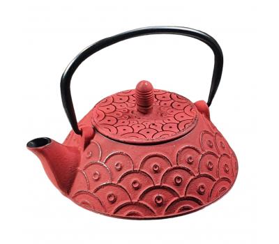 image of Cast Iron Teapot - Zoloo Dark Red