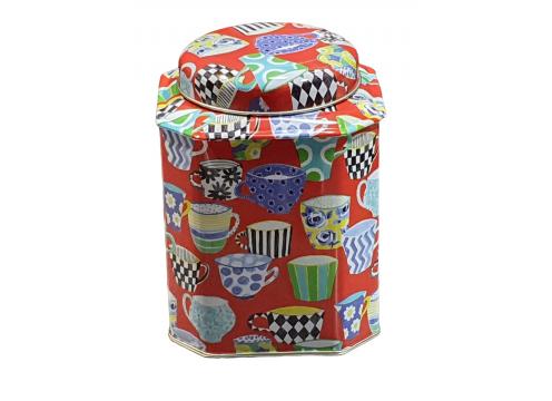 gallery image of Red Tea Cups Tin - Dome