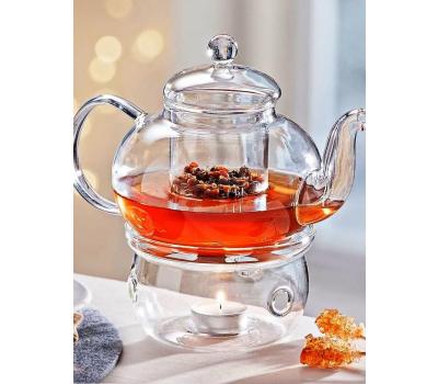 image of Eden Glass Teapot & Warmer Set