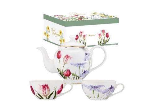 gallery image of Ashdene Floral Symphony Teapot & 2 Tea Cups Set