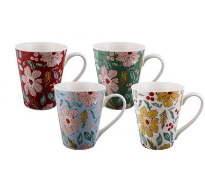 image of Bundanoon  Artistic Blooms Conical Mug Set of 4