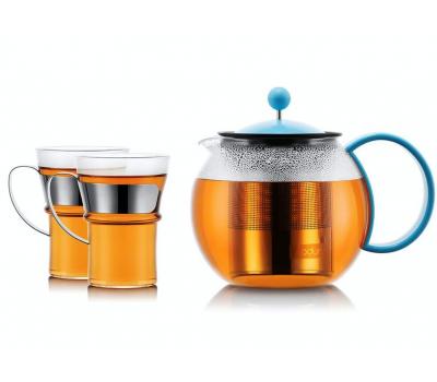 image of Bodum Assam Teapot Set - Blue