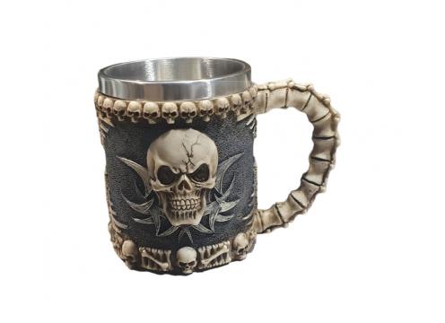 product image for Armoured Skull Mug Creepy - Spine Handle