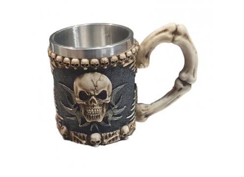 product image for ​Armoured Skull Mug Creepy - Bone Handle