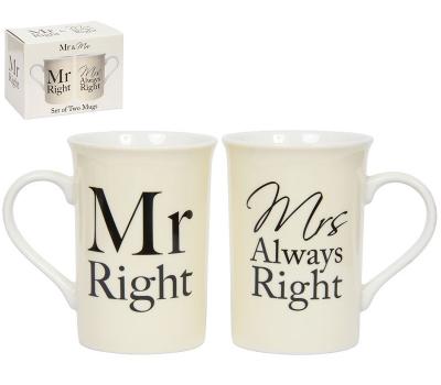 image of Mr Right & Mrs Always Righ Mug Set 