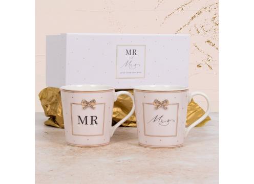 gallery image of Jewelled Mr & Mrs Mug Set
