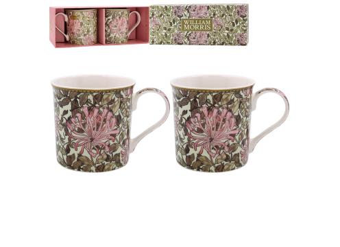 product image for William Morris Honeysuckle China Mugs (Set of 2